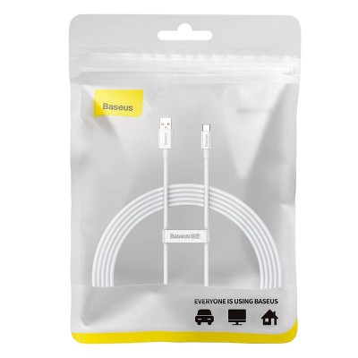 Baseus Superior USB - USB-C kábel, 100W, 2 m (fehér) Baseus Superior USB - USB-C kábel, 100W, 2 m (fehér)
