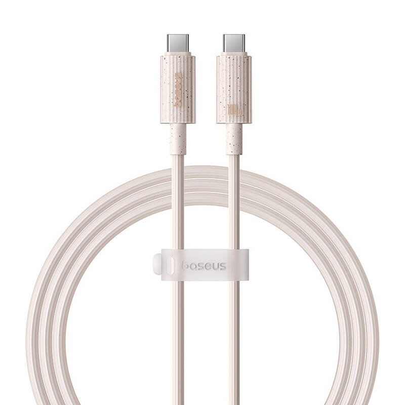 Baseus Habitat Series gyorstöltő kábel USB-C - USB-C, 100W, 1 m (rózsaszín) Baseus Habitat Series gyorstöltő kábel USB-C - USB-C, 100W, 1 m (rózsaszín)