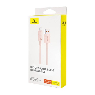 Baseus Habitat Series gyorstöltő kábel USB - USB-C, 100W, 2 m (rózsaszín) Baseus Habitat Series gyorstöltő kábel USB - USB-C, 100W, 2 m (rózsaszín)