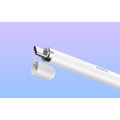 Baseus Stylus Smooth Writing Series ceruza, plug-in töltéssel, aktív változat, USB-C csatlakozóval (fehér) Baseus Stylus Smooth Writing Series ceruza, plug-in töltéssel, aktív változat, USB-C csatlakozóval (fehér)