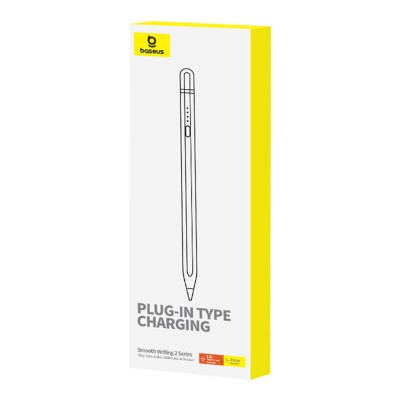 Baseus Stylus Smooth Writing Series ceruza, plug-in töltéssel, aktív változat, USB-C csatlakozóval (fehér) Baseus Stylus Smooth Writing Series ceruza, plug-in töltéssel, aktív változat, USB-C csatlakozóval (fehér)