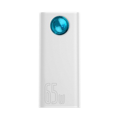 Baseus Amblight Powerbank 7 az 1-ben, 4xUSB, USB-C PD, micro USB, Lightning, 30000mAh 65W, Overseas Edition, + USB-C kábel, fehér Baseus Amblight Powerbank 7 az 1-ben, 4xUSB, USB-C PD, micro USB, Lightning, 30000mAh 65W, Overseas Edition, + USB-C kábel, fehér