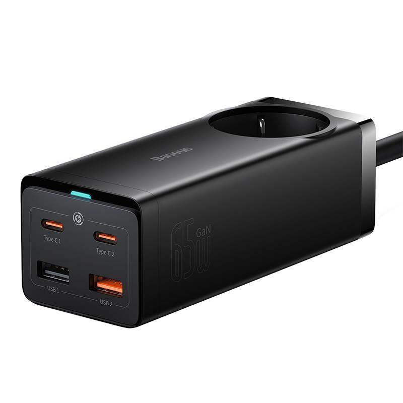 Baseus GaN3 Pro hálózati töltő 2xUSB + 2xUSB-C + AC, 65W (fekete) Baseus GaN3 Pro hálózati töltő 2xUSB + 2xUSB-C + AC, 65W (fekete)