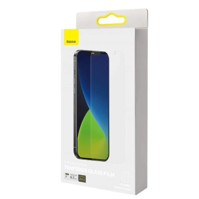 Baseus edzett üveg kijelzővédő üvegfólia 0.3mm iPhone 12 Pro Max - 2db Baseus edzett üveg kijelzővédő üvegfólia 0.3mm iPhone 12 Pro Max - 2db