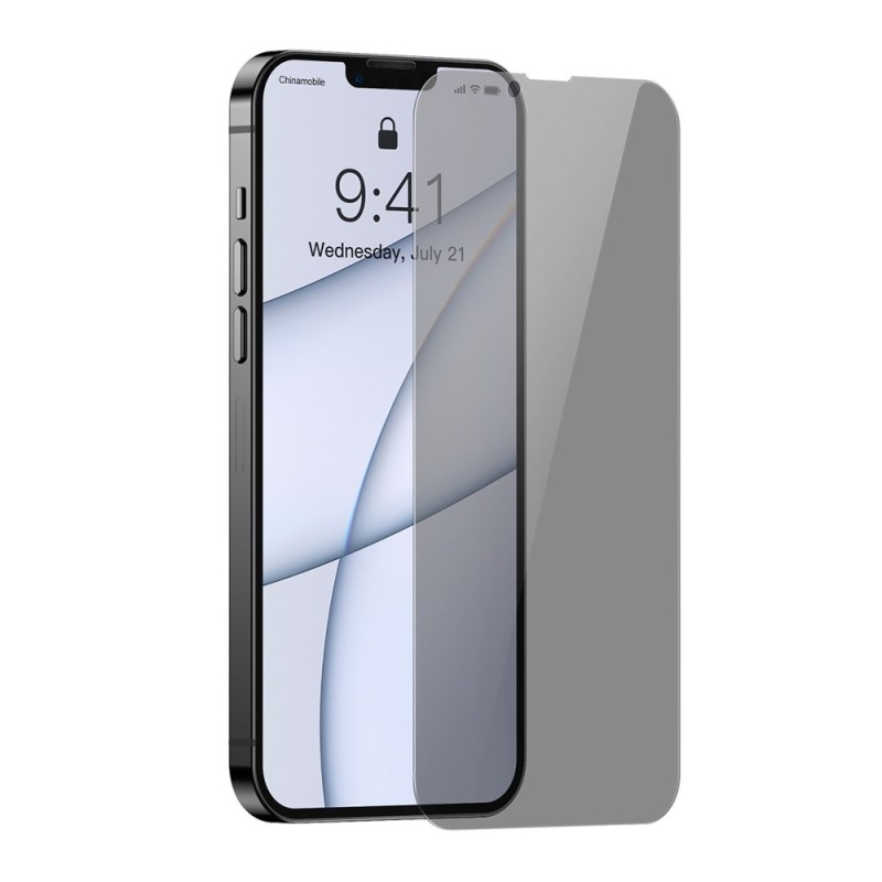 Baseus Tempered Glass Anti-spy 0.3mm iPhone 13 Pro Max készülékhez (2db) Baseus Tempered Glass Anti-spy 0.3mm iPhone 13 Pro Max készülékhez (2db)