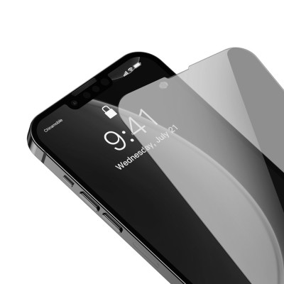 Baseus Tempered Glass Anti-spy 0.3mm iPhone 13 Pro Max készülékhez (2db) Baseus Tempered Glass Anti-spy 0.3mm iPhone 13 Pro Max készülékhez (2db)