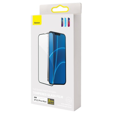 Baseus Anti-blue kijelzővédő üvegfólia 0.3mm iPhone 13 Pro Max készülékhez (2db) Baseus Anti-blue kijelzővédő üvegfólia 0.3mm iPhone 13 Pro Max készülékhez (2db)