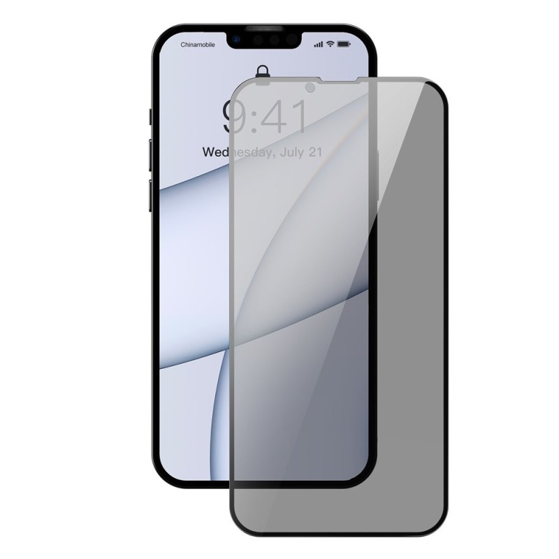 Baseus Tempered Glass Anti-spy 0.23 mm kijelzővédő üvegfólia iPhone 13 Pro Max készülékhez (2db) Baseus Tempered Glass Anti-spy 0.23 mm kijelzővédő üvegfólia iPhone 13 Pro Max készülékhez (2db)