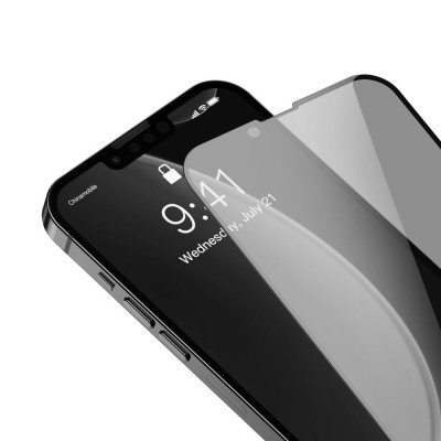 Baseus Tempered Glass Anti-spy 0.23 mm kijelzővédő üvegfólia iPhone 13 Pro Max készülékhez (2db) Baseus Tempered Glass Anti-spy 0.23 mm kijelzővédő üvegfólia iPhone 13 Pro Max készülékhez (2db)