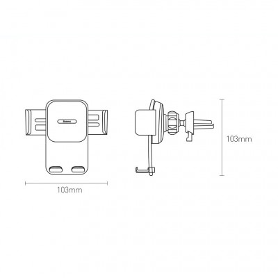 Baseus Easy Control Clamp autós tartó rácshoz, fekete Baseus Easy Control Clamp autós tartó rácshoz, fekete