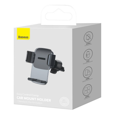 Baseus Easy Control Clamp autós tartó rácshoz, fekete Baseus Easy Control Clamp autós tartó rácshoz, fekete
