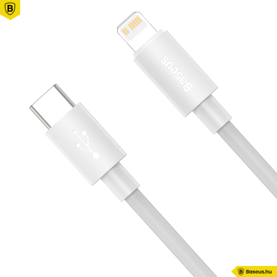 Baseus Simple Wisdom USB-C/Lightning adat/töltőkábel PD 20W 1,5m (2db) - Fehér Baseus Simple Wisdom USB-C/Lightning adat/töltőkábel PD 20W 1,5m (2db) - Fehér