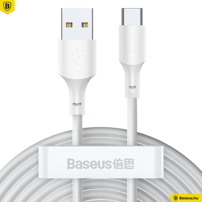 Baseus Simple Wisdom USB-C adat/töltőkábel PD 40W 5A 1,5m (2db) - Fehér Baseus Simple Wisdom USB-C adat/töltőkábel PD 40W 5A 1,5m (2db) - Fehér