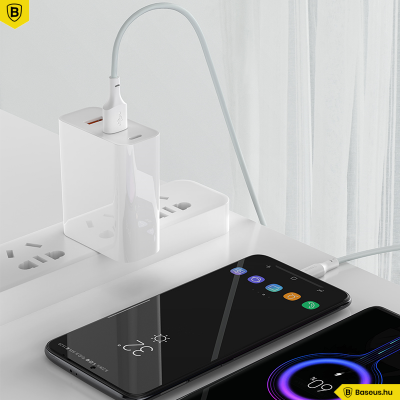 Baseus Simple Wisdom USB-C adat/töltőkábel PD 40W 5A 1,5m (2db) - Fehér Baseus Simple Wisdom USB-C adat/töltőkábel PD 40W 5A 1,5m (2db) - Fehér