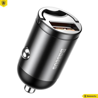 Baseus Tiny Star mini autós töltő, USB, QC 3.0, 30 W, szürke Baseus Tiny Star mini autós töltő, USB, QC 3.0, 30 W, szürke