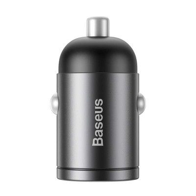 Baseus Tiny Star mini autós töltő, USB, QC 3.0, 30 W, szürke Baseus Tiny Star mini autós töltő, USB, QC 3.0, 30 W, szürke