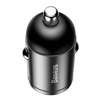 Baseus Tiny Star mini autós töltő, USB, QC 3.0, 30 W, szürke Baseus Tiny Star mini autós töltő, USB, QC 3.0, 30 W, szürke
