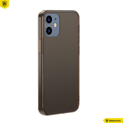 Baseus iPhone 12 Mini matt üveg tok - Fekete
