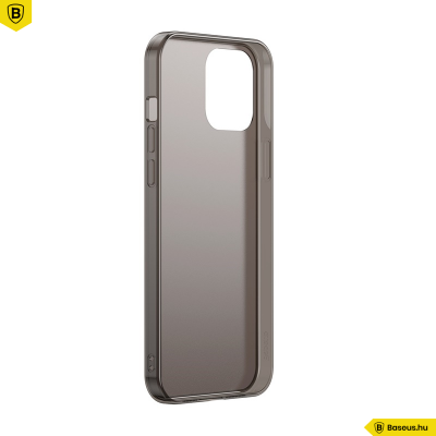 Baseus iPhone 12 Mini matt üveg tok - Fekete Baseus iPhone 12 Mini matt üveg tok - Fekete