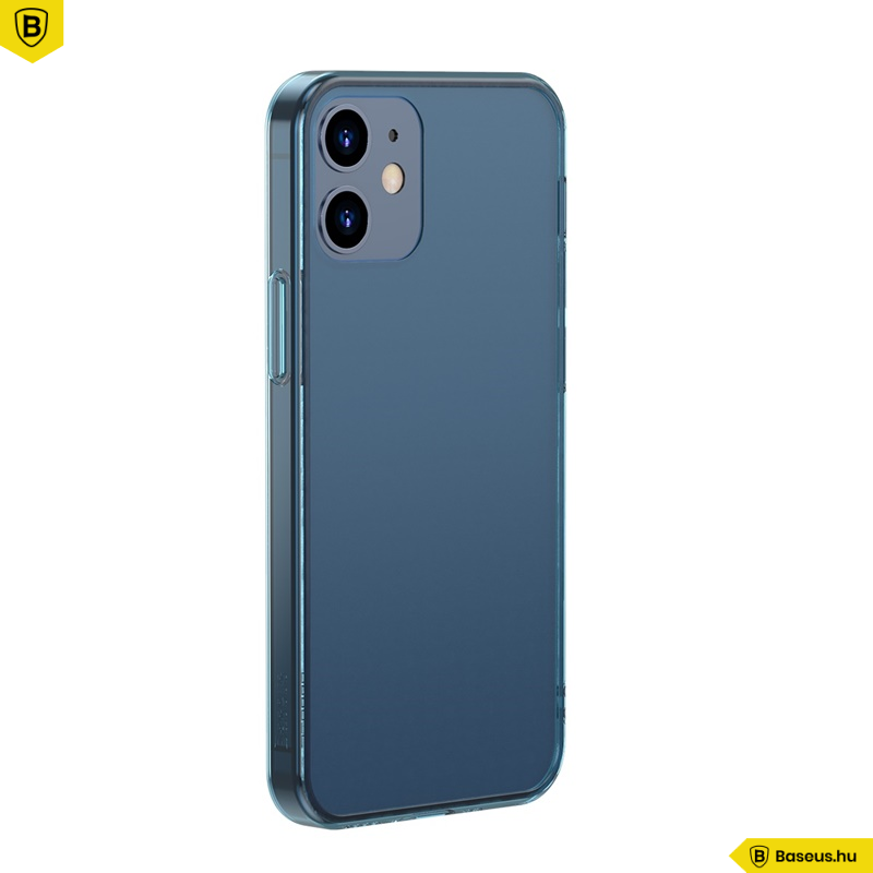 Baseus iPhone 12 Mini matt üveg tok - Kék Baseus iPhone 12 Mini matt üveg tok - Kék