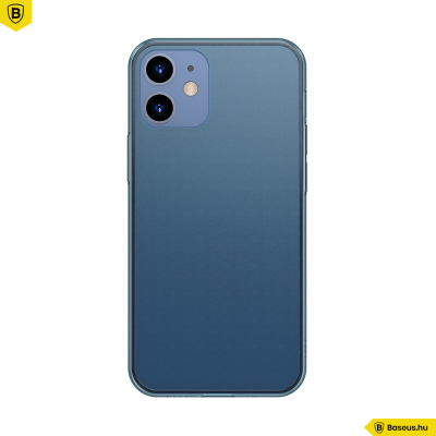 Baseus iPhone 12 Mini matt üveg tok - Kék Baseus iPhone 12 Mini matt üveg tok - Kék