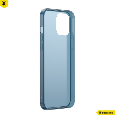 Baseus iPhone 12 Mini matt üveg tok - Kék Baseus iPhone 12 Mini matt üveg tok - Kék
