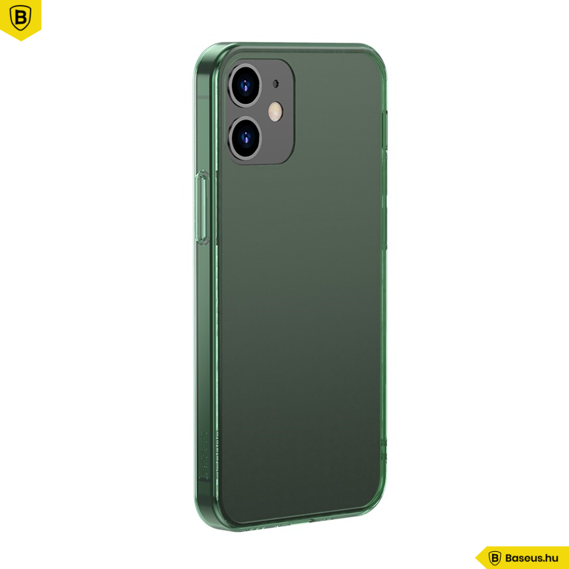 Baseus iPhone 12 Mini matt üveg tok - Zöld Baseus iPhone 12 Mini matt üveg tok - Zöld