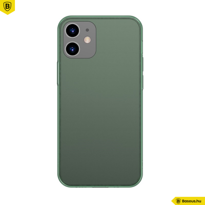 Baseus iPhone 12 Mini matt üveg tok - Zöld Baseus iPhone 12 Mini matt üveg tok - Zöld