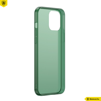 Baseus iPhone 12 Mini matt üveg tok - Zöld Baseus iPhone 12 Mini matt üveg tok - Zöld