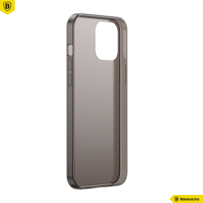 Baseus iPhone 12/12 Pro matt üveg tok - Fekete Baseus iPhone 12/12 Pro matt üveg tok - Fekete