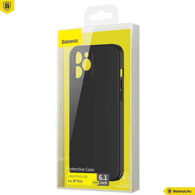 Baseus iPhone 12 Pro rugalmas gél tok - Fekete Baseus iPhone 12 Pro rugalmas gél tok - Fekete