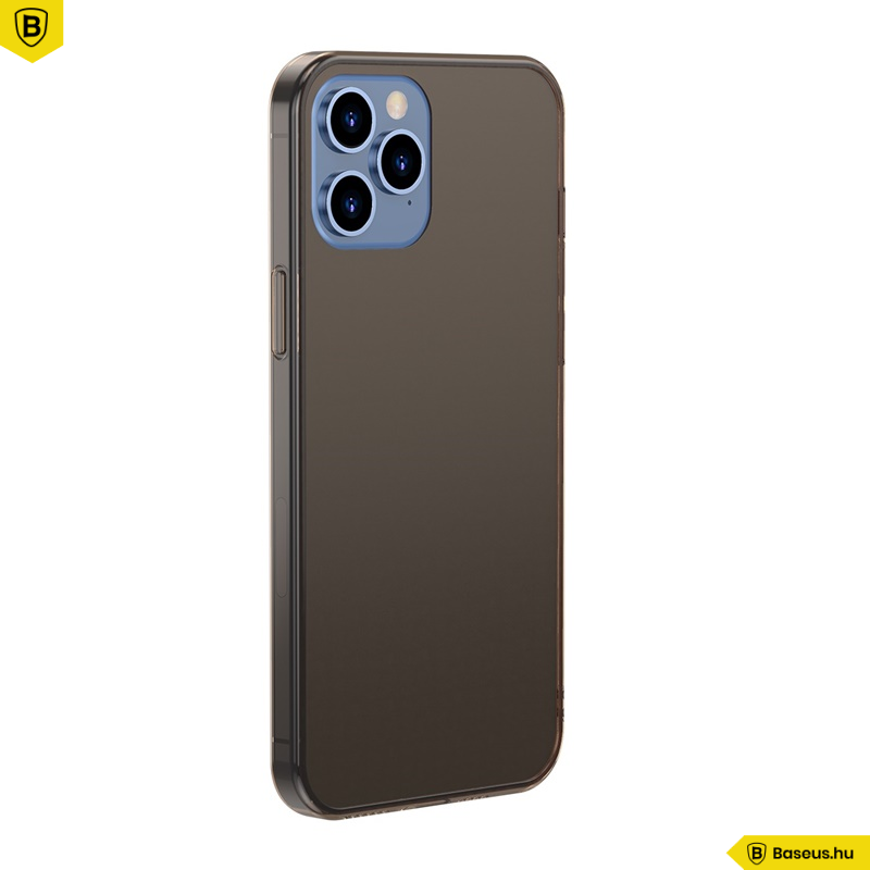 Baseus iPhone 12 Pro Max matt üveg tok - Fekete Baseus iPhone 12 Pro Max matt üveg tok - Fekete