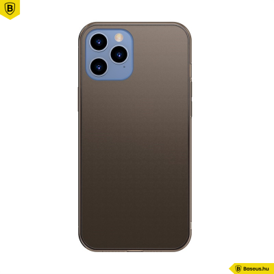 Baseus iPhone 12 Pro Max matt üveg tok - Fekete Baseus iPhone 12 Pro Max matt üveg tok - Fekete