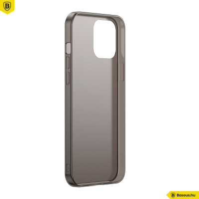 Baseus iPhone 12 Pro Max matt üveg tok - Fekete Baseus iPhone 12 Pro Max matt üveg tok - Fekete