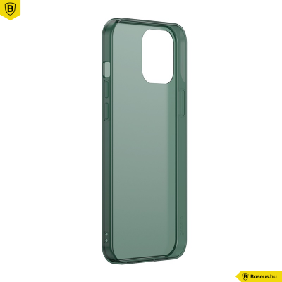 Baseus iPhone 12 Pro Max matt üveg tok - Zöld Baseus iPhone 12 Pro Max matt üveg tok - Zöld