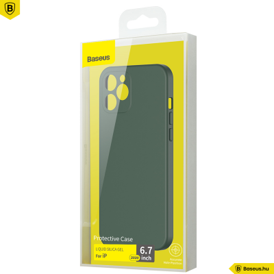 Baseus iPhone 12 Pro Max rugalmas gél tok - Sötétzöld Baseus iPhone 12 Pro Max rugalmas gél tok - Sötétzöld