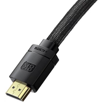 Baseus High Definition HDMI - HDMI kábel, 0.5m, 8K, fekete Baseus High Definition HDMI - HDMI kábel, 0.5m, 8K, fekete