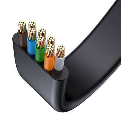 Baseus Ethernet RJ45 hálózati kábel, 1Gbps, 2m (fekete) Baseus Ethernet RJ45 hálózati kábel, 1Gbps, 2m (fekete)