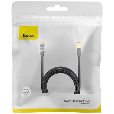 Baseus Ethernet RJ45 hálózati kábel, 10Gbps, 3m (fekete) Baseus Ethernet RJ45 hálózati kábel, 10Gbps, 3m (fekete)