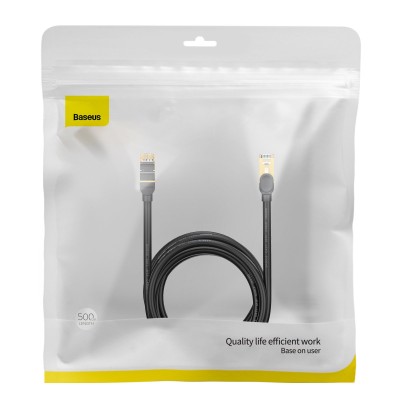 Baseus Speed Seven szupergyors RJ45 internetkábel 10Gbps 5m fekete Baseus Speed Seven szupergyors RJ45 internetkábel 10Gbps 5m fekete