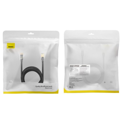 Baseus Speed Seven szupergyors RJ45 internetkábel 10Gbps 8m fekete Baseus Speed Seven szupergyors RJ45 internetkábel 10Gbps 8m fekete