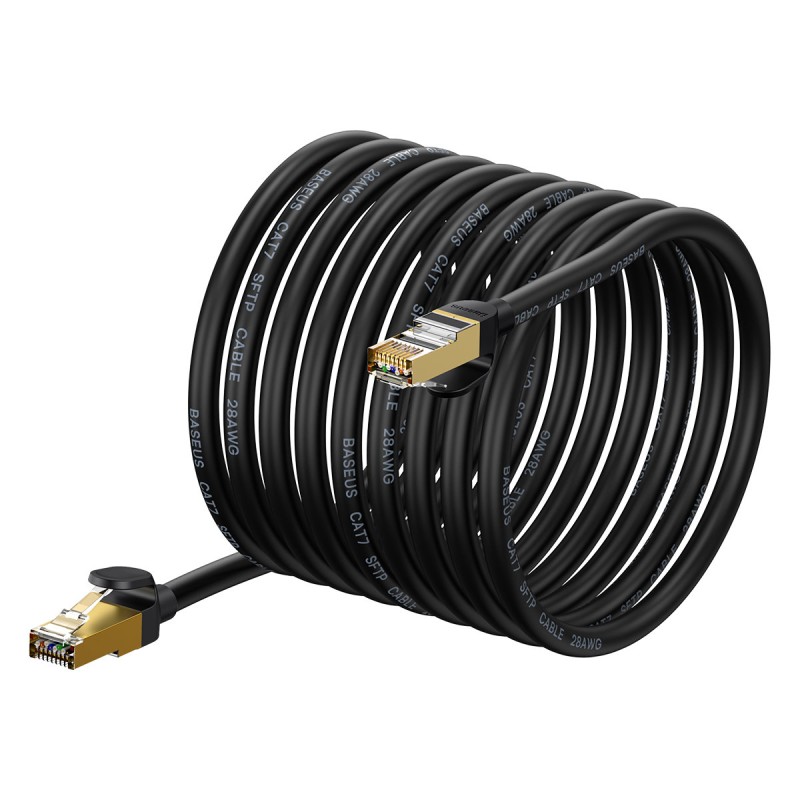 Baseus Speed Seven szupergyors RJ45 internetkábel 10Gbps 15m fekete Baseus Speed Seven szupergyors RJ45 internetkábel 10Gbps 15m fekete
