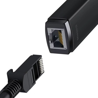 Baseus Lite Series USB – RJ45 hálózati adapter, 100Mbps (fekete) Baseus Lite Series USB – RJ45 hálózati adapter, 100Mbps (fekete)