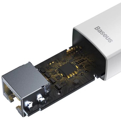Baseus Lite Series USB-C – RJ45 hálózati adapter, 100Mbps (fehér) Baseus Lite Series USB-C – RJ45 hálózati adapter, 100Mbps (fehér)