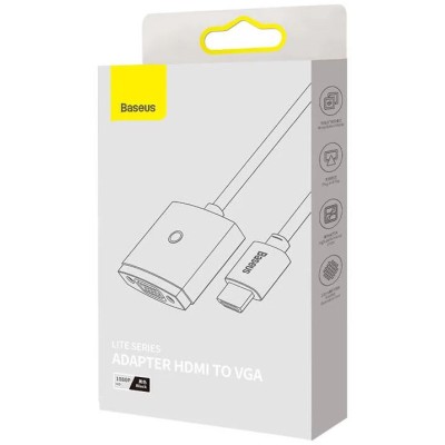 Baseus Lite Series HDMI-VGA adapter (fekete) Baseus Lite Series HDMI-VGA adapter (fekete)