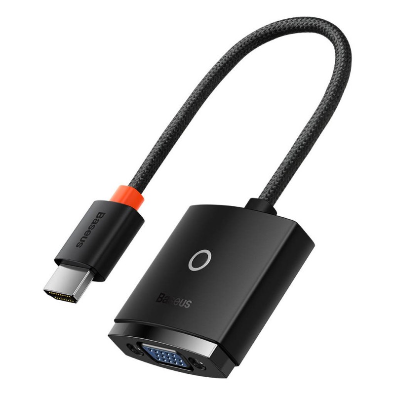 Baseus Lite Series HDMI-VGA adapter + mini jack 3.5mm (fekete) Baseus Lite Series HDMI-VGA adapter + mini jack 3.5mm (fekete)