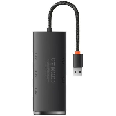 Baseus Lite Sorozat Hub 4 az 1-ben USB - 4x USB 3.0, 25 cm (fekete) Baseus Lite Sorozat Hub 4 az 1-ben USB - 4x USB 3.0, 25 cm (fekete)