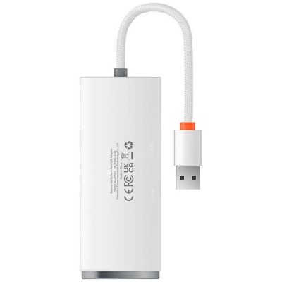 Baseus Lite Sorozat Hub 4 az 1-ben USB - 4x USB 3.0, 25 cm (fehér) Baseus Lite Sorozat Hub 4 az 1-ben USB - 4x USB 3.0, 25 cm (fehér)