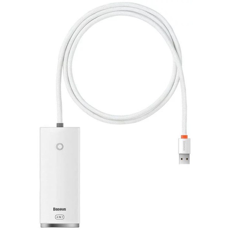Baseus Lite Sorozat Hub 4 az 1-ben USB - 4x USB 3.0, 1m (fehér) Baseus Lite Sorozat Hub 4 az 1-ben USB - 4x USB 3.0, 1m (fehér)