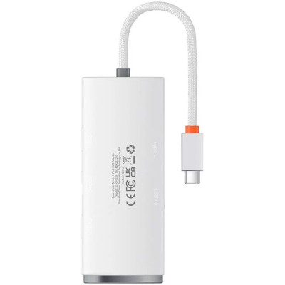 Baseus Lite Sorozat Hub 4 az 1-ben USB-C - 4x USB 3.0 + USB-C, 25cm (fehér) Baseus Lite Sorozat Hub 4 az 1-ben USB-C - 4x USB 3.0 + USB-C, 25cm (fehér)